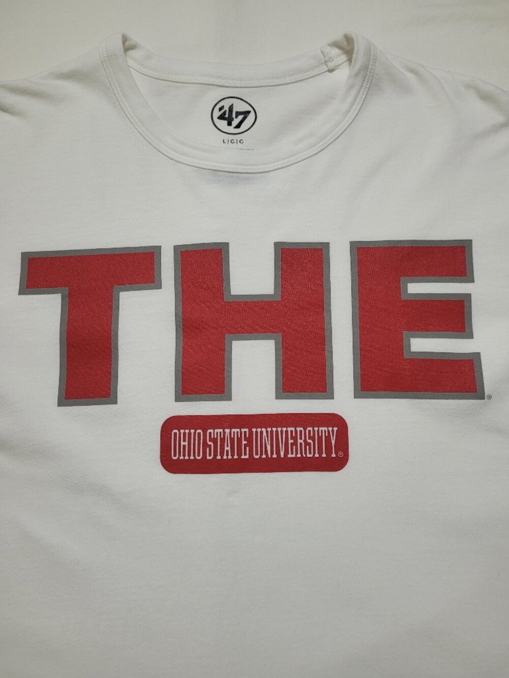 47 Brand Ohio State University THE Graphic T Shirt White Womens Large Football - Picture 4 of 9